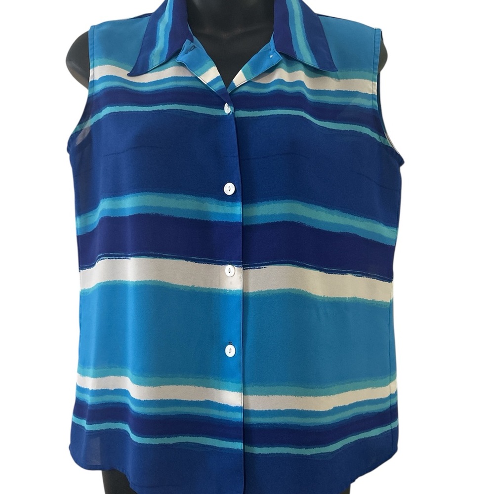 Liz Clairborne Striped Sleeveless Women's Top